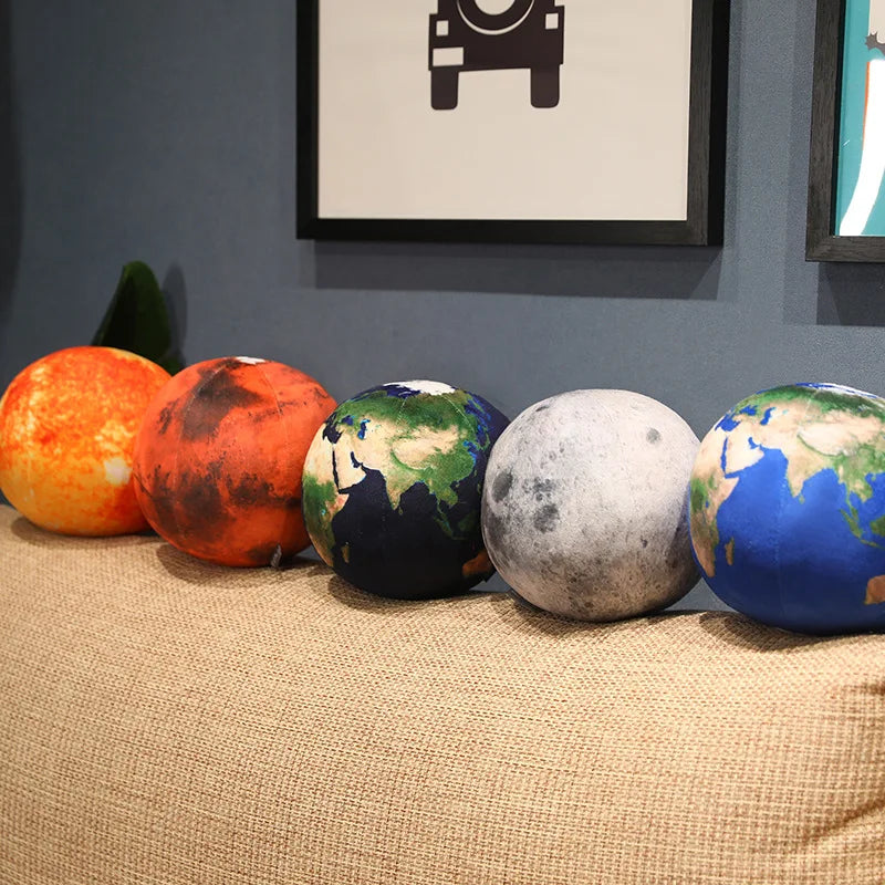 Cosmo the Kawaii Simulation Earth Moon Sun Planet Plush Pillow