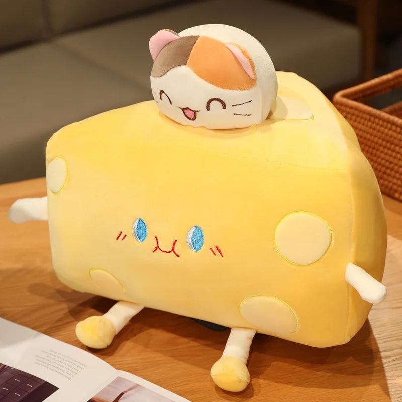 Gouda the Squishy Simulation Cheese Plush Pillow