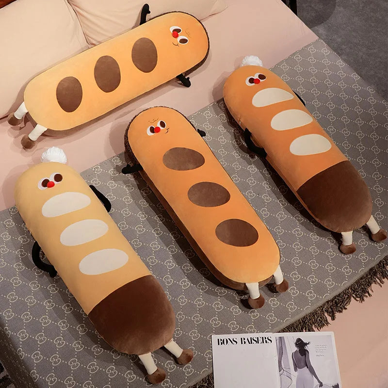 Cozy Giant Toast Bread Kawaii Snuggle Plush Pillow