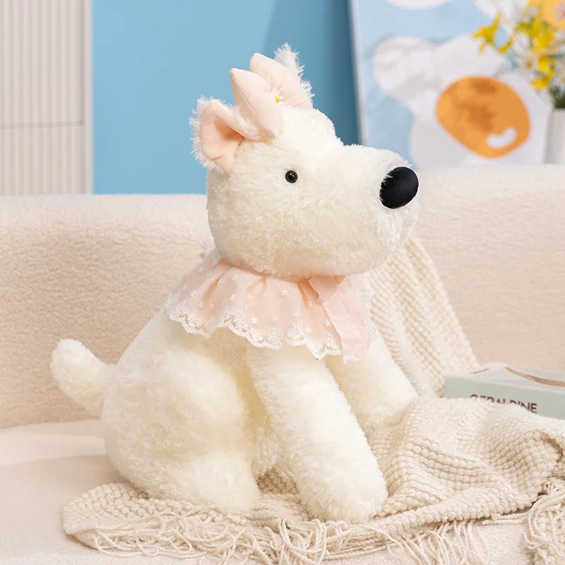 Chubby Kawaii Westie White Terrier Snuggle Plush Pillow
