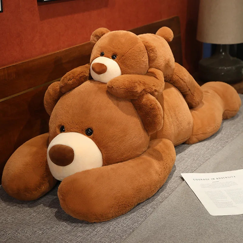 Snoozy the Downy Lying Bear Snuggle Pillow