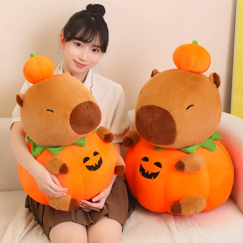 Capy the Pumpkin Halloween Capybara Plush Pillow