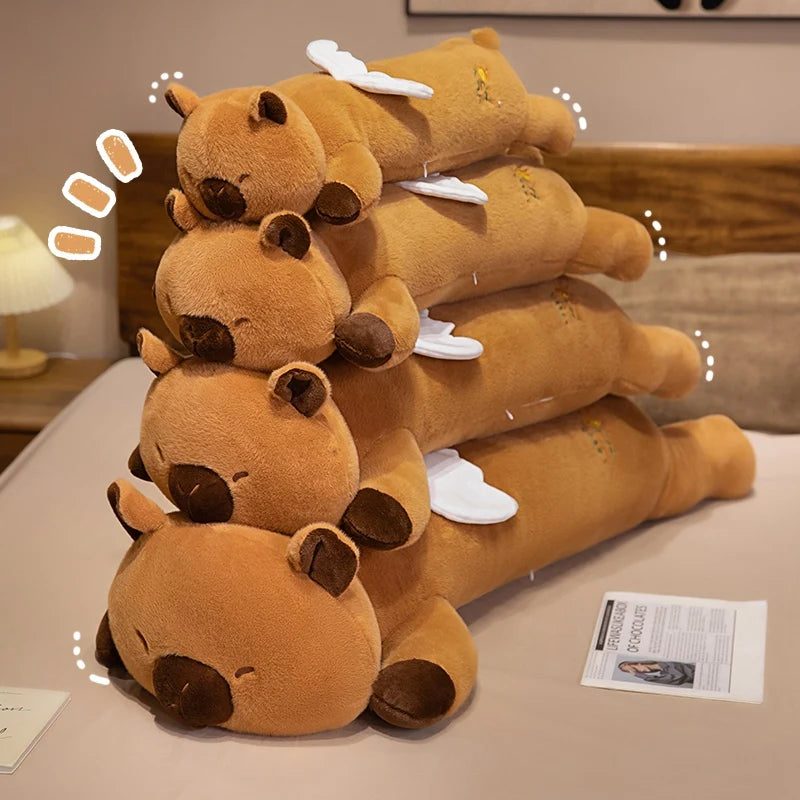 Capy the Dreamy Winged Kawaii Capybara Long Plush Pillow