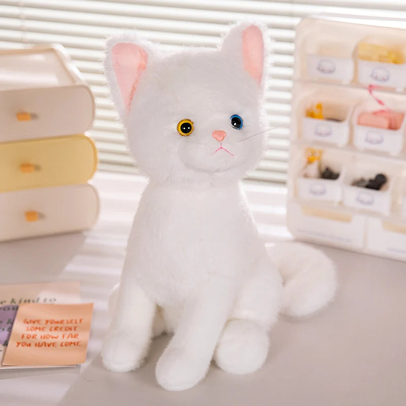 Mochi the Soft White Gray Kitten Plush Pillow
