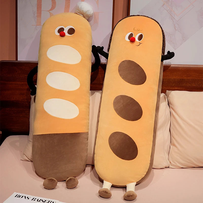 Cozy Giant Toast Bread Kawaii Snuggle Plush Pillow