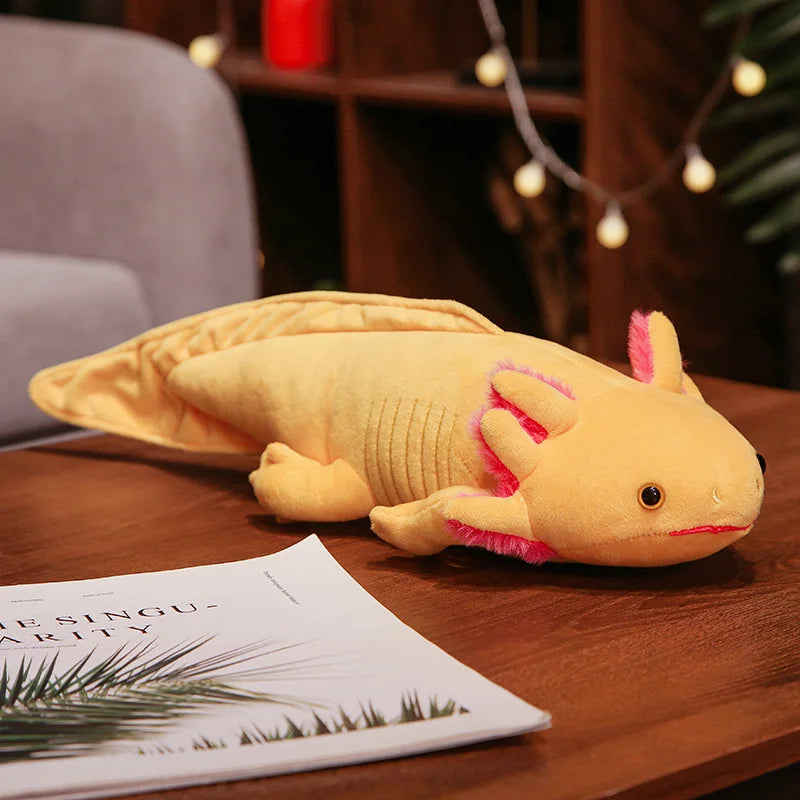 Axie the Kawaii Colorful Axolotl Long Pillow Plush