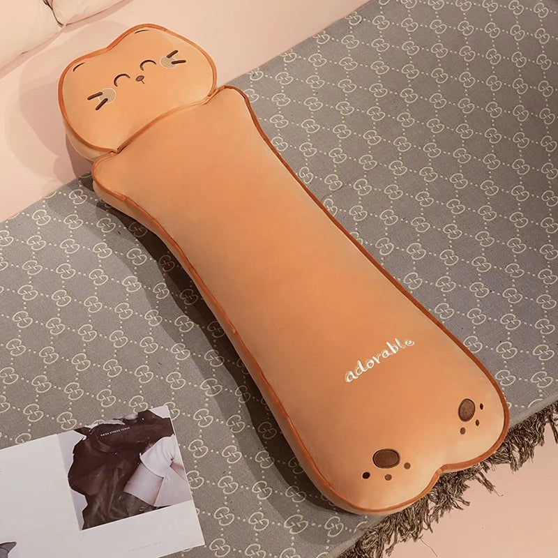 Toasty the Kawaii Butter Biscuit Cat Bear Long Body Plush Pillow