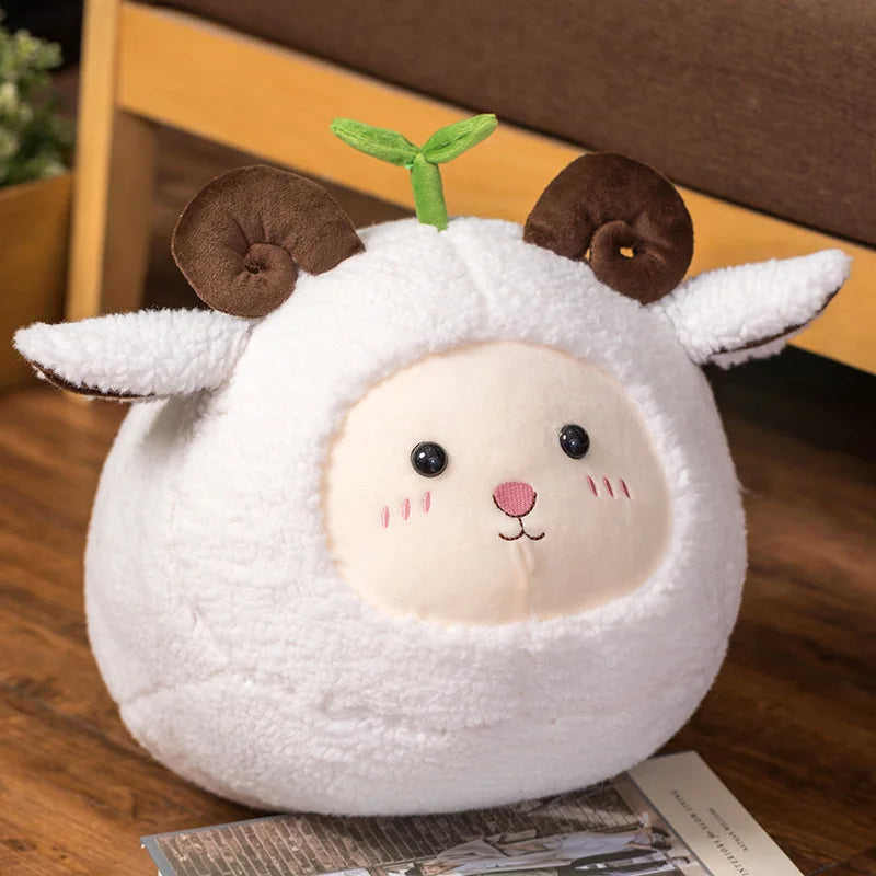 Woolly the Fat Shaped Sheep Goat Soft Plush Pillow