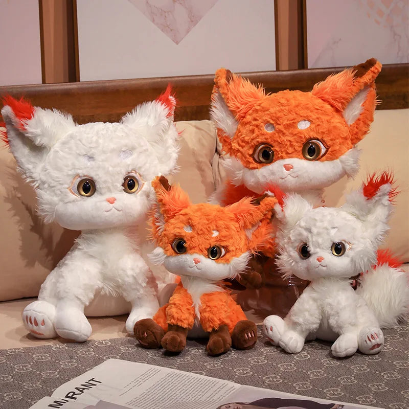 Amber the Kawaii Fluffy Fox Sofa Plush Pillow