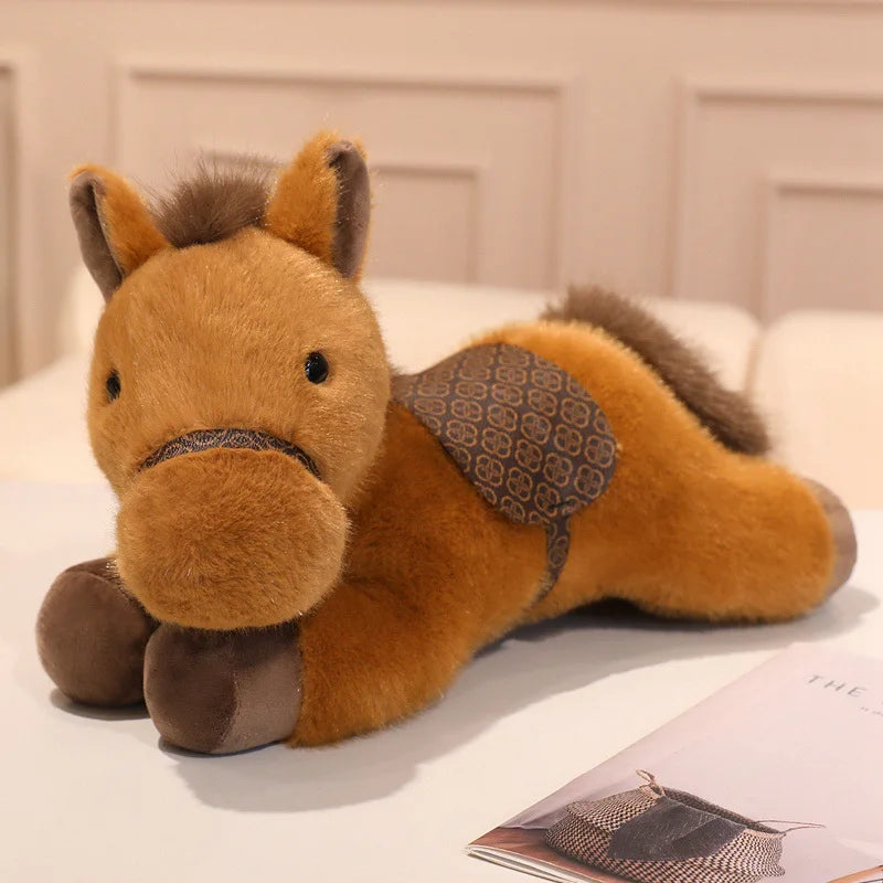 Chestnut the Super Realistic Lying Horse Plush Plushie