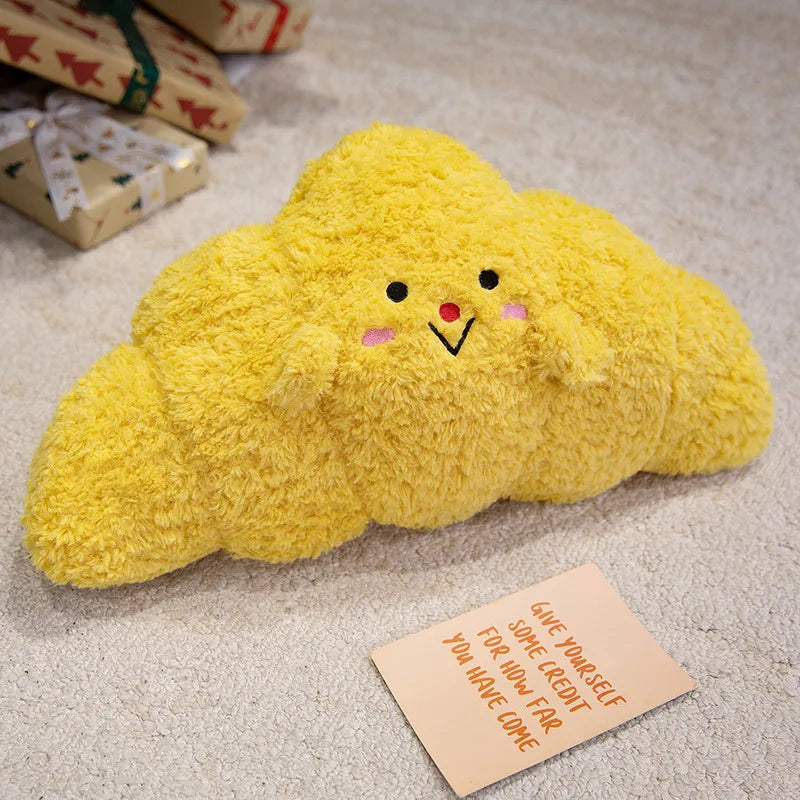 Cozy Croissant Bread Snuggle Plushie Pillow