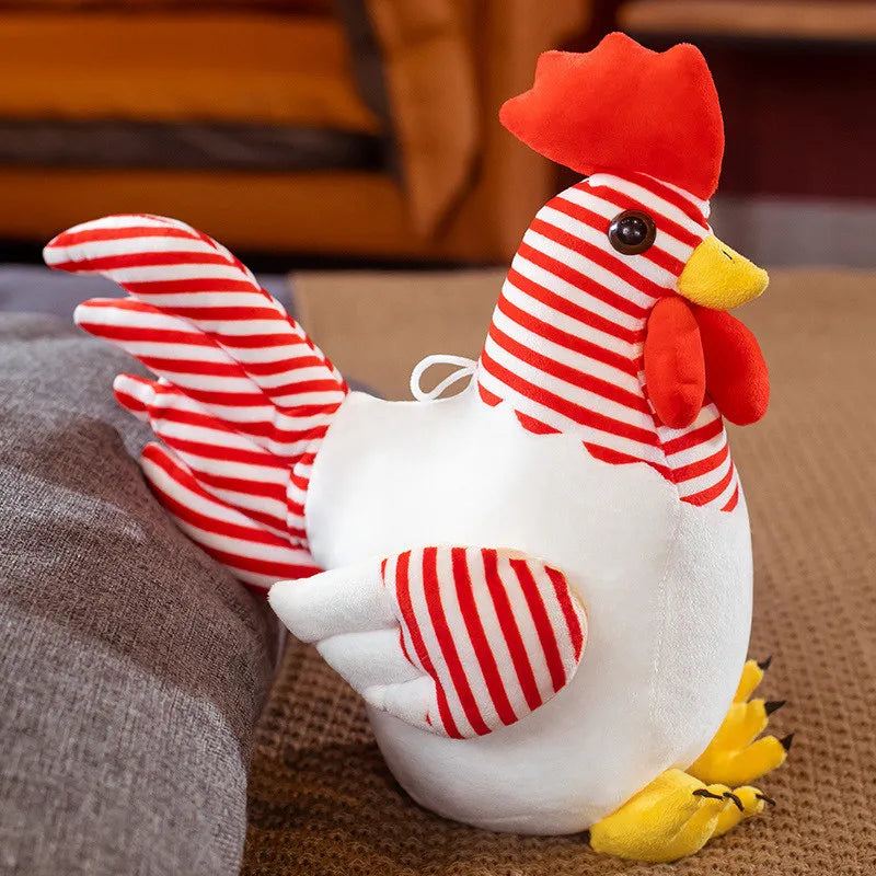 Clucky the Simulation Stuffed Rooster Chicken Plushie