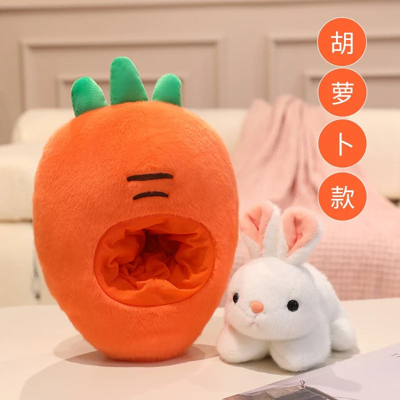Bunny the Kawaii Avocado Carrot Fruit Nest Snuggle Plushie