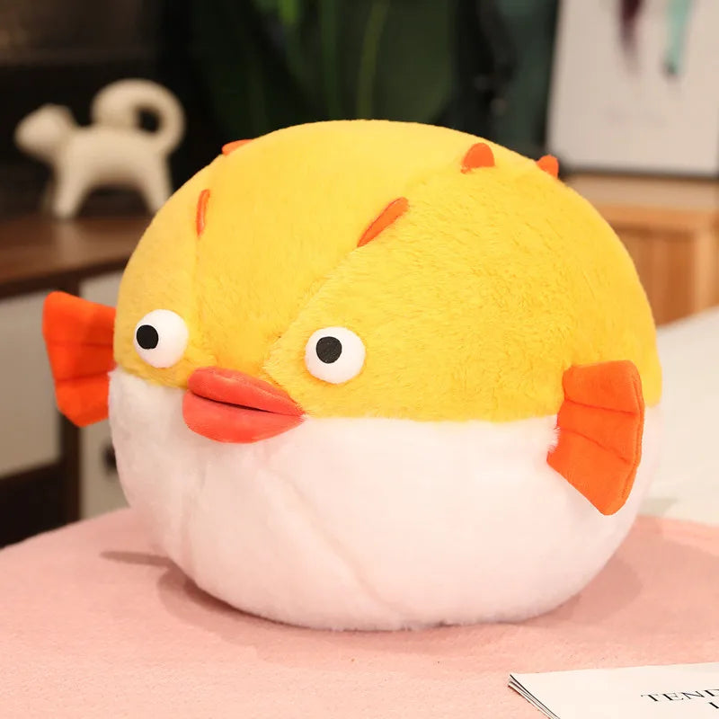 Fatty the Round Cat Crocodile Puffer Fish Plush Pillow