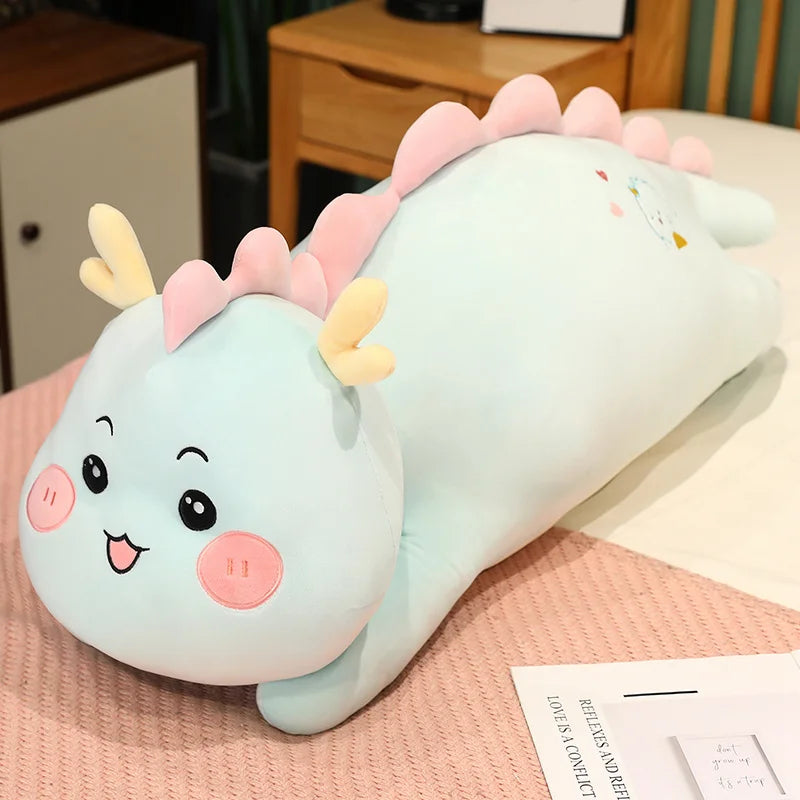 Long Snuggly Kawaii Dinosaur Dragon Plushie Pillow