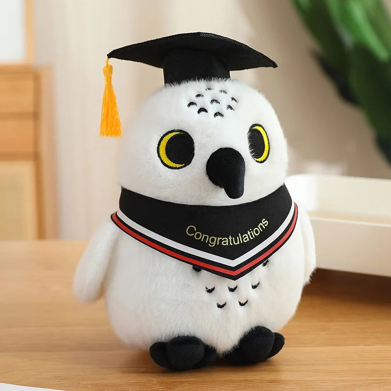 Hootie the Scholarly Kawaii Graduate Owl Snuggle Plushie