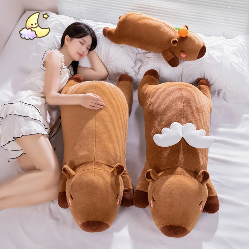 Capy the Lazy Giant Strip Capybara Plush