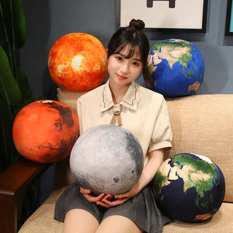 Cosmo the Kawaii Simulation Earth Moon Sun Planet Plush Pillow