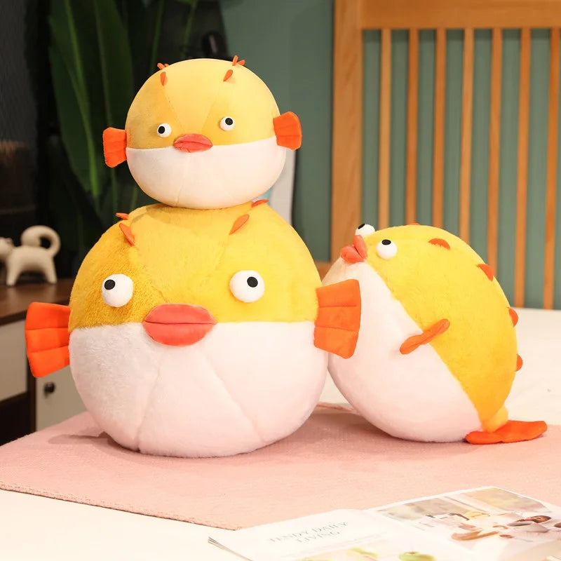 Fatty the Round Cat Crocodile Puffer Fish Plush Pillow