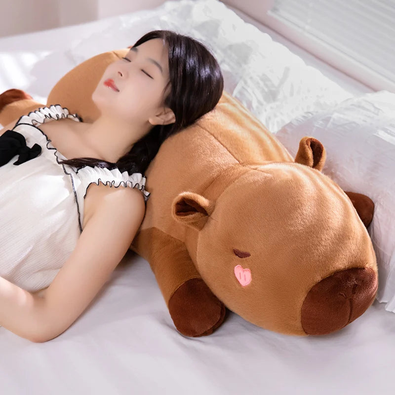 Capy the Lazy Giant Strip Capybara Plush