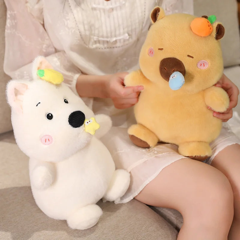 Capy the Jiggly Pull-String Kawaii Piggy Capybara Plush