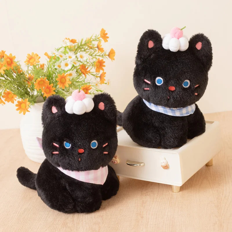 Shadow the Sweet Black Cat Cake Kawaii Snuggle Plushie