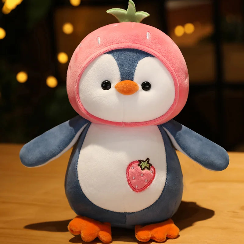 Waddles the Kawaii Strawberry Dress Up Penguin Plush