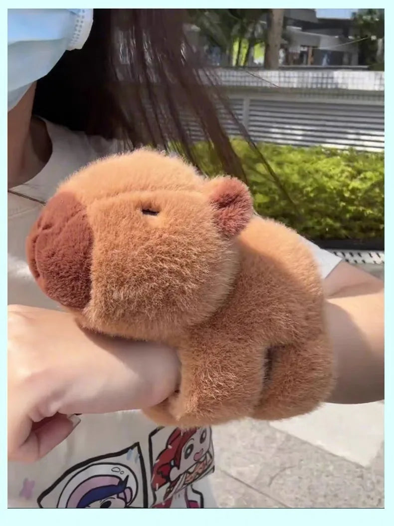 Capy the Kawaii Capybara Snap Wristband Plush Bracelet