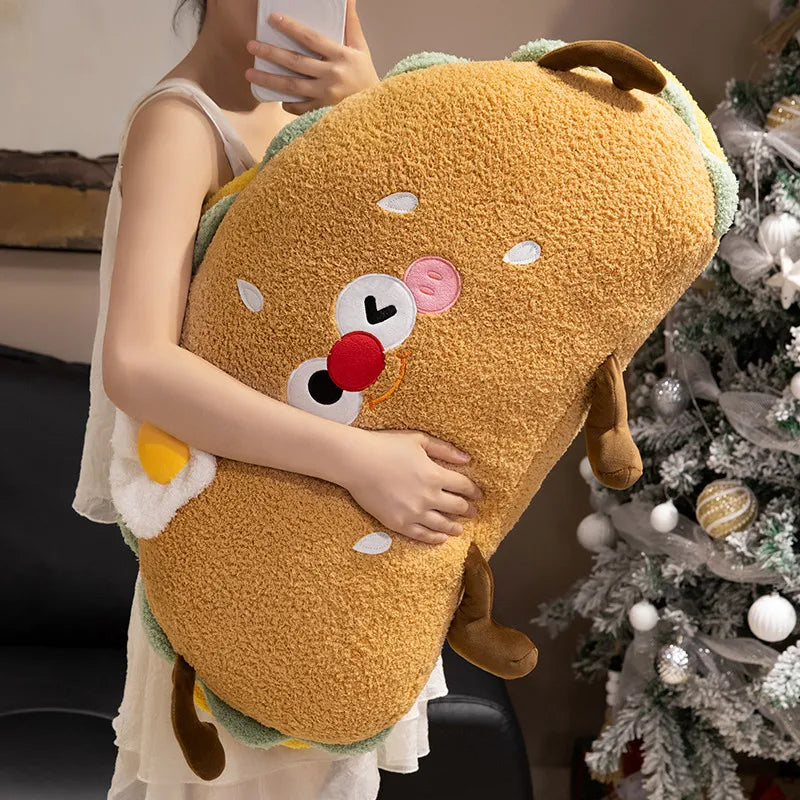 Silly Hotdog Kawaii Cookie Bread Plushie Cushion