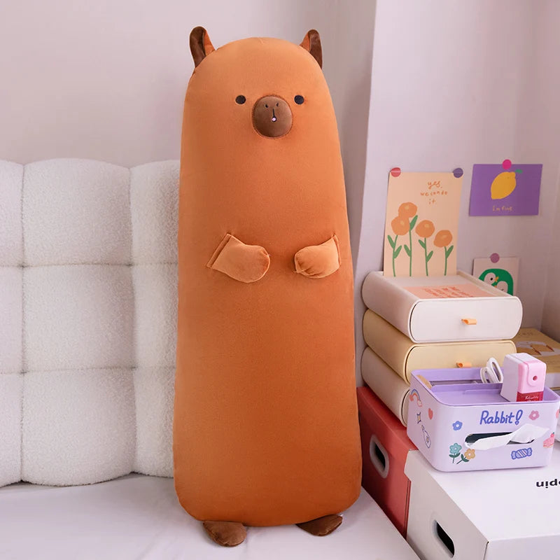 Piggy the Kawaii Long Squishy Pig Capybara Snuggle Plush Pillow