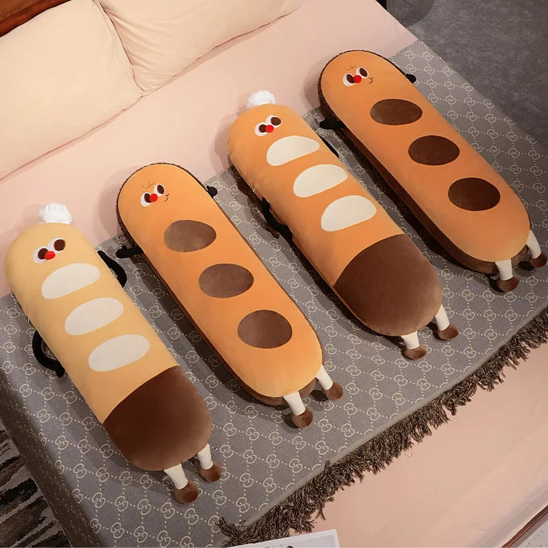 Cozy Giant Toast Bread Kawaii Snuggle Plush Pillow