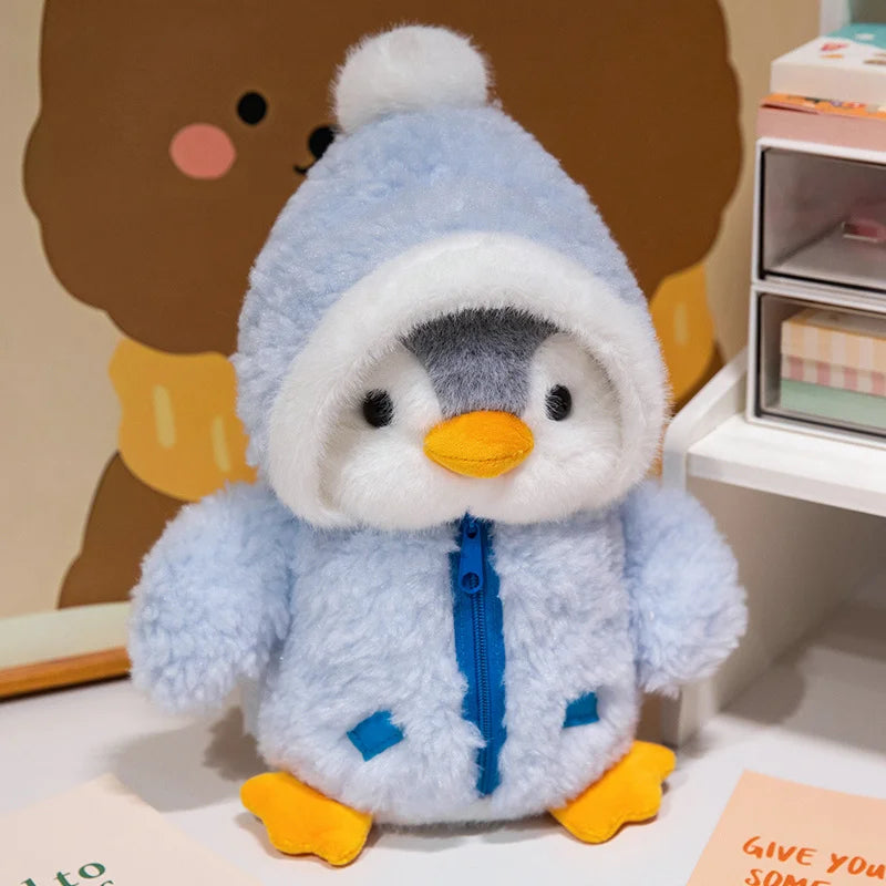 Dressed-Up Snoozing Kawaii Penguin Plushie