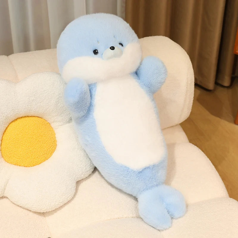 Snowy the Lifelike Kawaii Seal Sea Otter Snuggle Plushie