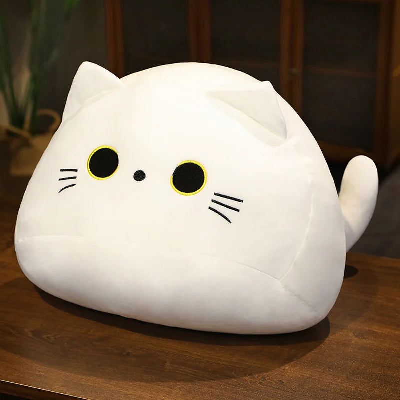 Shadow the Chonky Black Cat Shaped Plush Pillow