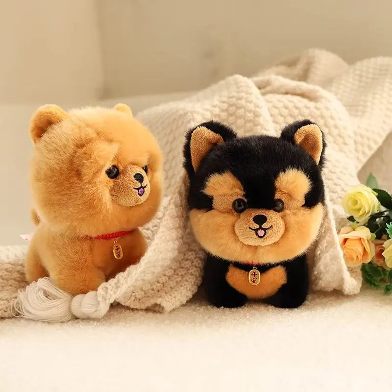 Biscuit the Realistic Husky Corgi Chow Akita Dog Plushie