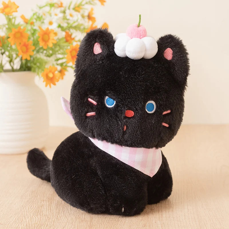 Shadow the Sweet Black Cat Cake Kawaii Snuggle Plushie