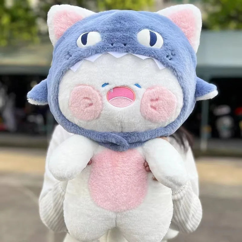 Sharky the Removable Hat Hooded Shark Cat Cosplay Plushie