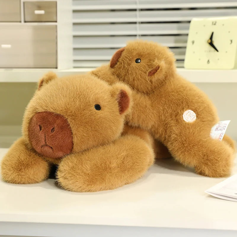 Long Napping Kawaii Capybara Snuggle Plushie
