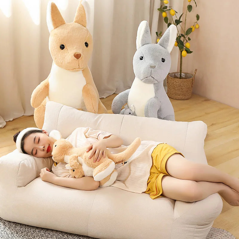 Joey the Kawaii Mother Baby Kangaroo Snuggle Plushie