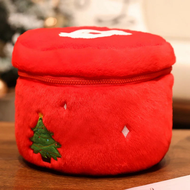 Jolly Christmas Snowman Fruit Gift Box Plushie Set