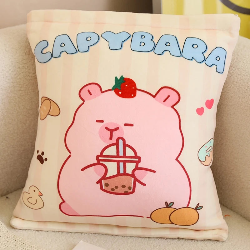 Capy the Squishy Six-Ball Kawaii Capybara Snack Bag Plush
