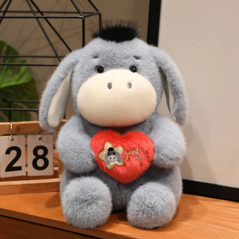 Chonky Heart-Hugging Donkey & Penguin Plushies