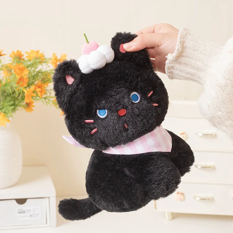 Shadow the Sweet Black Cat Cake Kawaii Snuggle Plushie
