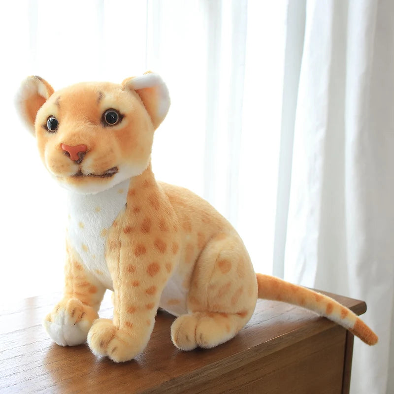 Lifelike Kawaii Snow Leopard Black Leopard Forest Plushie
