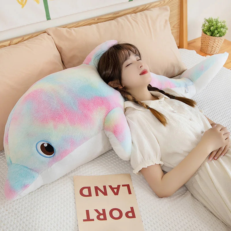 Dolphy the Giant Sleepy Kawaii Dolphin Plush Pillow