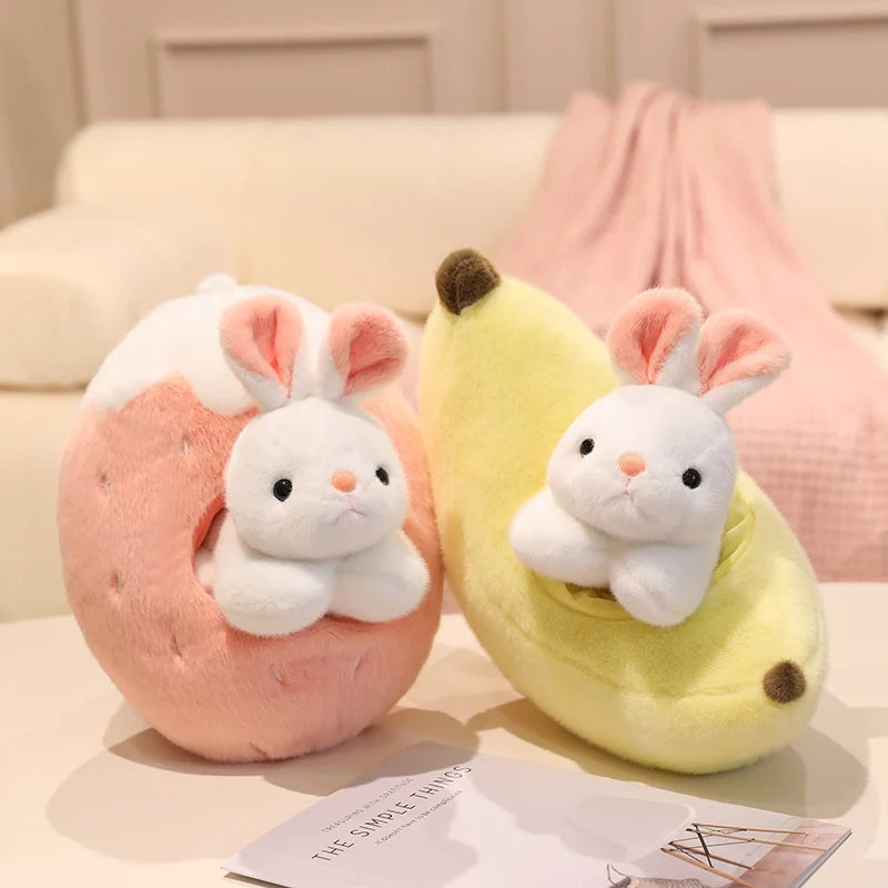 Bunny the Kawaii Avocado Carrot Fruit Nest Snuggle Plushie