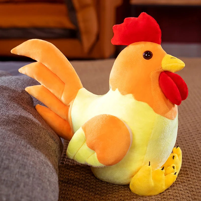 Clucky the Simulation Stuffed Rooster Chicken Plushie