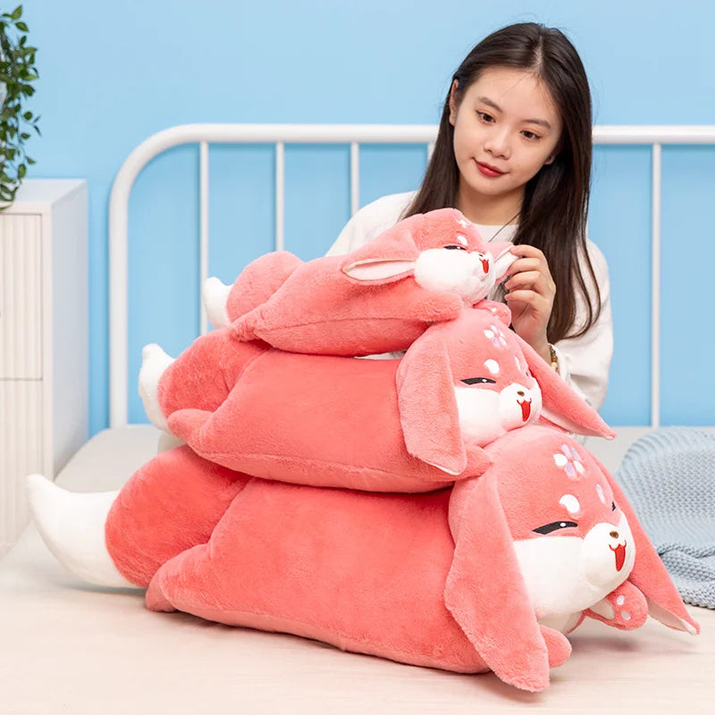 Amber the Kawaii Long Fox Body Snuggle Plush Cushion