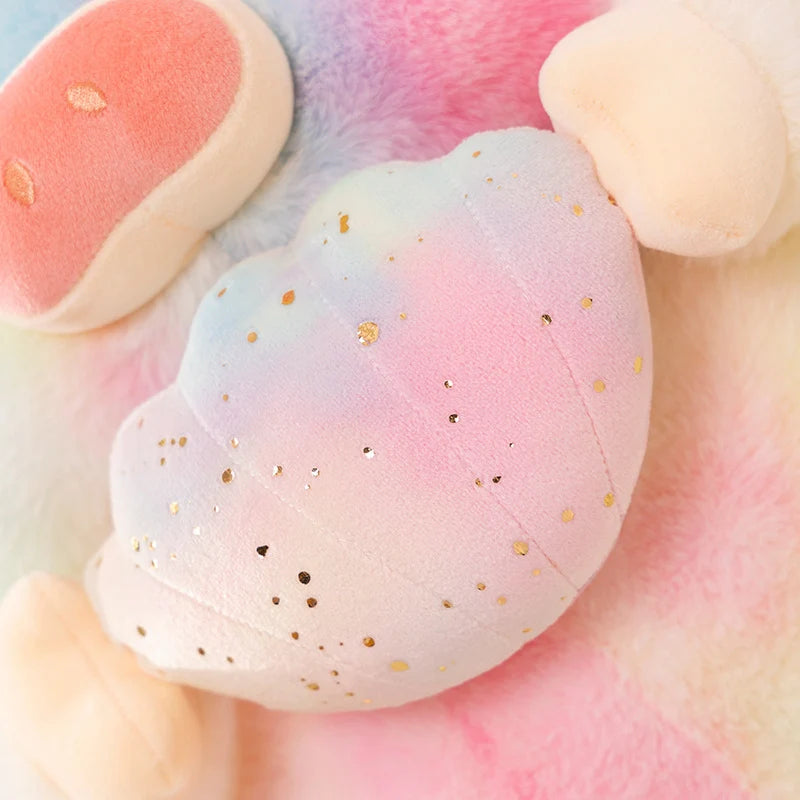 Piggy the Kawaii Rainbow Pig Holding Shell Plushie