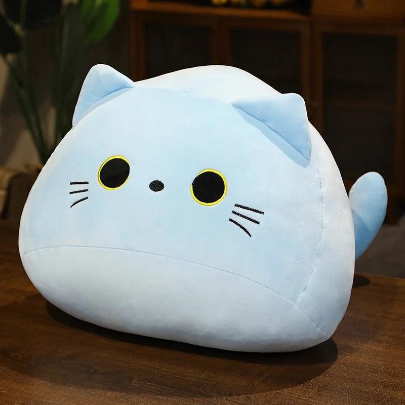 Shadow the Chonky Black Cat Shaped Plush Pillow